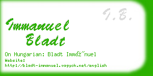 immanuel bladt business card